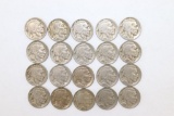 Lot (20) U.S. Buffalo Nickels