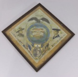 WWI Soldier Framed Victory Photo Display