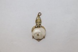 Antique Gold Pendant w/Freshwater Pearl