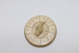 Antique Carved Bone Spinner with Hand