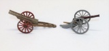 (2) Antique Toy Soldier Cannons