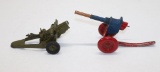 (2) Antique Toy Soldier Cannons