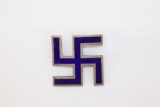 Nazi Swastika Sterling Enameled Pin