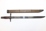 WWII Japanese Last Ditch Bayonet w/ Wood Scabbard