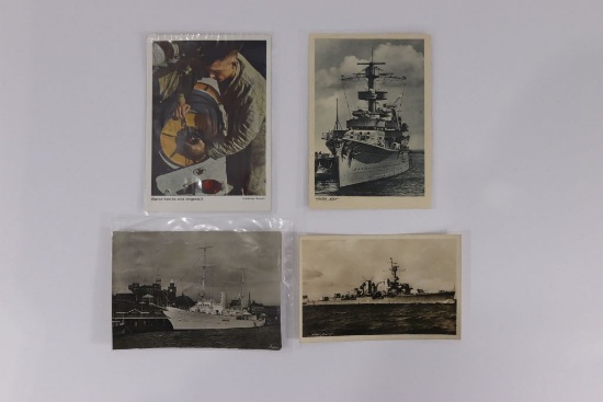 (4) Nazi Navy/Kriegsmarine Postcards