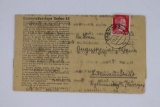 Nazi Conc. Camp Dachau 3K Letter