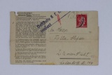 Nazi Concentration Camp Gusen Letter