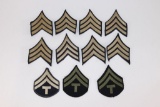 (11) WWII U.S. Army Rank Patches