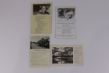 (4) Nazi Era German Song Lyrics Postcards