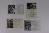 (4) Nazi Era German Song Lyrics Postcards