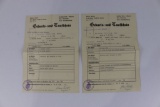 (2) Nazi Germany Birth/Baptism Certificates