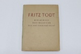 Rare 1943 Nazi Fritz Todt HC Biography