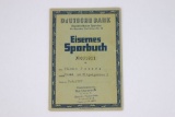 Nazi German Bank Passbook
