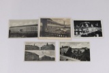 5 Nazi Postcards of Buildings in Diff. Cities