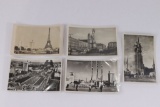 (5) 1937 Paris Expo International Postcards