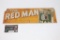 Vintage Red Man Tobacco Cardboard Sign