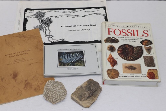 Iowa Crinoid Fossil, Coral & Books, etc.