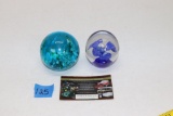 (2) Art Glass Paper Weights