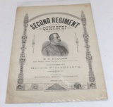 1882 Second Regiment Quickset Sheet Music