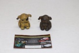 Pair of Vintage Cast Iron Miniature Pups - Hines