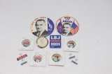 Kennedy & LBJ Political Campaign Buttons