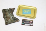 Vintage Hamms Tray & Minnesota Ashtray