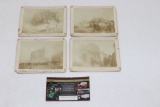 1900 Cabinet Card Photos of a Bank Fire