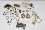 Asst Vintage Costume Jewelry & Parts, etc.