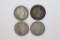 (4) 1901 Barber Silver Half Dollars