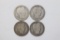 (4) 1901-O Barber Silver Half Dollars