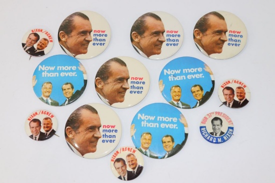 Richard Nixon Lot of (1970's) Campain Pins
