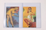 (2) Mutoscope Pin-up Girl Arcade Cards