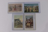 (4) Antique Indian/Native Amer. Postcards