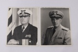 (2) Autographed USCG Officers Photos