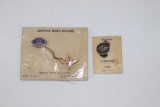 Lot of (2) Carded Sweetheart Jewelry Pin