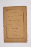 General U.S. Grant 1872 Booklet