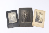 Lot of (3) 1800's Japanese Family Photos