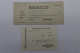 (2) WWII P.O.W./Prisoner Envelopes