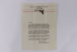 Antique High Standard Firearms Letter