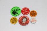 Lot of (6) Vintage Socialist Party Pins