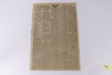 1807 Boston Columbian Centinel Newspaper