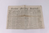 10/22/1861 Boston Civil War Newspaper