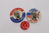 Gerald Ford Lot of (3) Political Pin-Backs