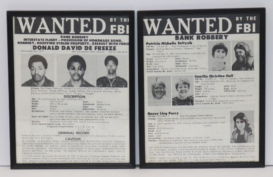 Rare 1970's SLA Wanted Posters