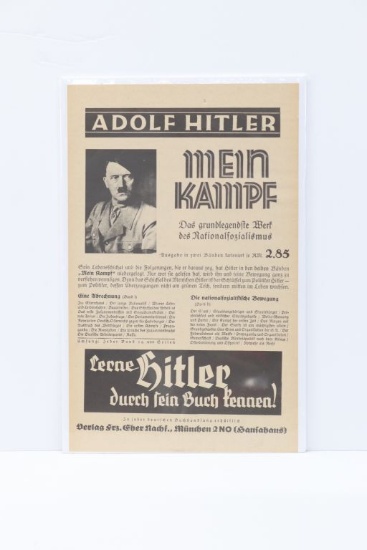 Nazi "Mein Kampf" Advertising Poster