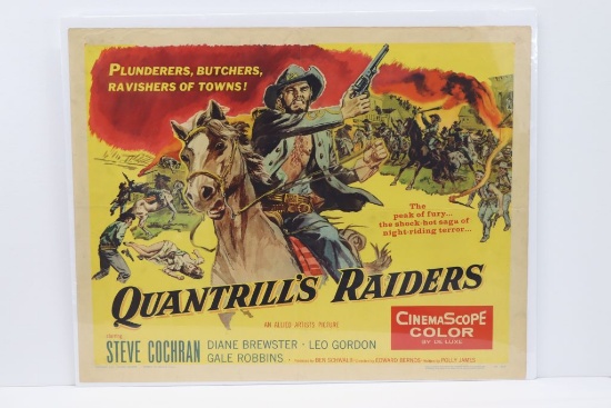 1958 "Quantrill's Raiders" Movie Poster