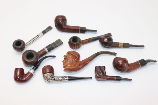 (10) Antique/Vintage Smoking Pipes