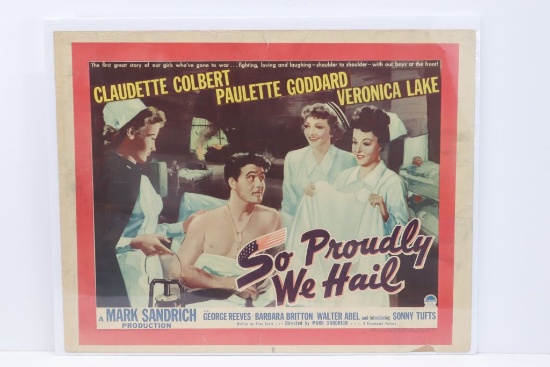 "So Proudly We Hail" War Movie Poster