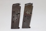 (2) WWII Colt .45 Auto Clips