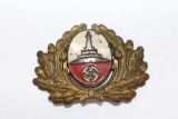 Nazi Veteran's Visor Cap Badge